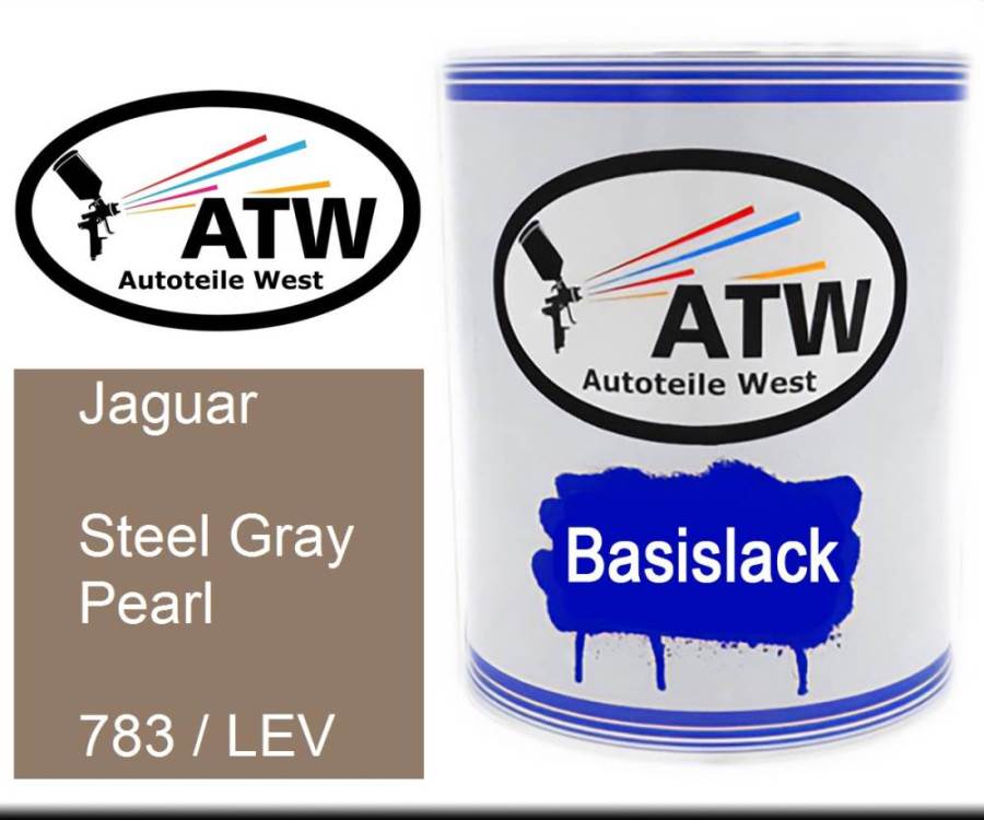 Jaguar, Steel Gray Pearl, 783 / LEV: 1L Lackdose, von ATW Autoteile West.